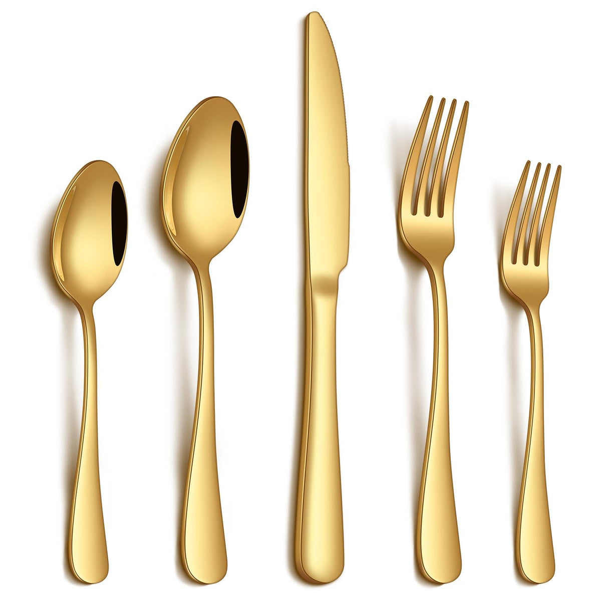 20 Piece Black Silverware Set, Stainless Steel Flatware Set for 4 Food Grade Novelty Flatware Cutlery Utensil Set Include Knife Fork Spoon Mirror Polished Dishwasher Safe