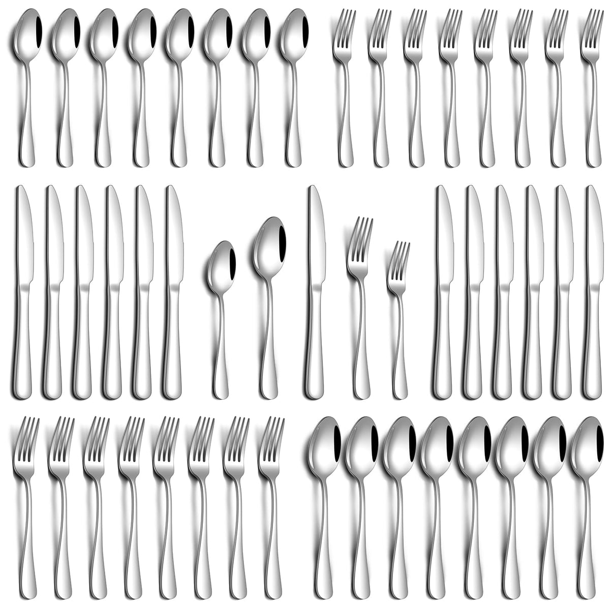 20 Piece Black Silverware Set, Stainless Steel Flatware Set for 4 Food Grade Novelty Flatware Cutlery Utensil Set Include Knife Fork Spoon Mirror Polished Dishwasher Safe