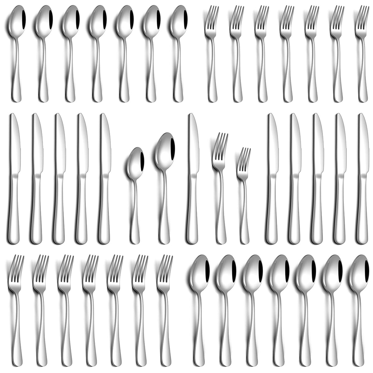 20 Piece Black Silverware Set, Stainless Steel Flatware Set for 4 Food Grade Novelty Flatware Cutlery Utensil Set Include Knife Fork Spoon Mirror Polished Dishwasher Safe