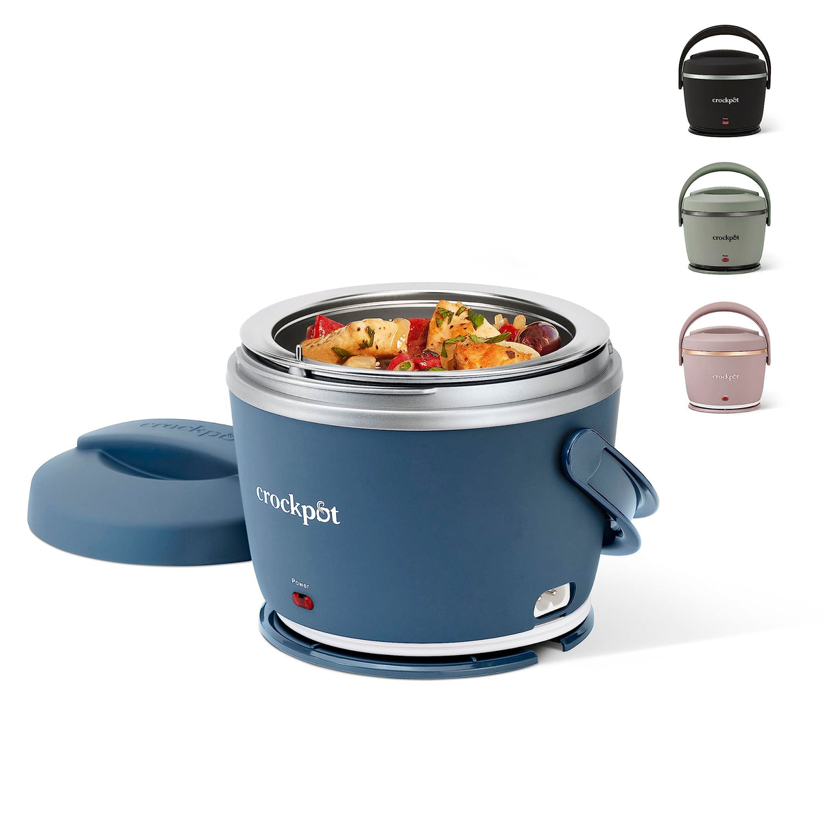 Crock-Pot Portable Electric Lunch Box 20-Ounce Food Warmer Moonshine Green | Ideal for Travel On-the-Go | Keeps Food Spill-Free Warm & Tasty (Pack of 4)