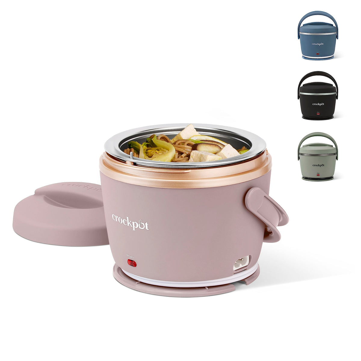 Crock-Pot Portable Electric Lunch Box 20-Ounce Food Warmer Moonshine Green | Ideal for Travel On-the-Go | Keeps Food Spill-Free Warm & Tasty (Pack of 4)