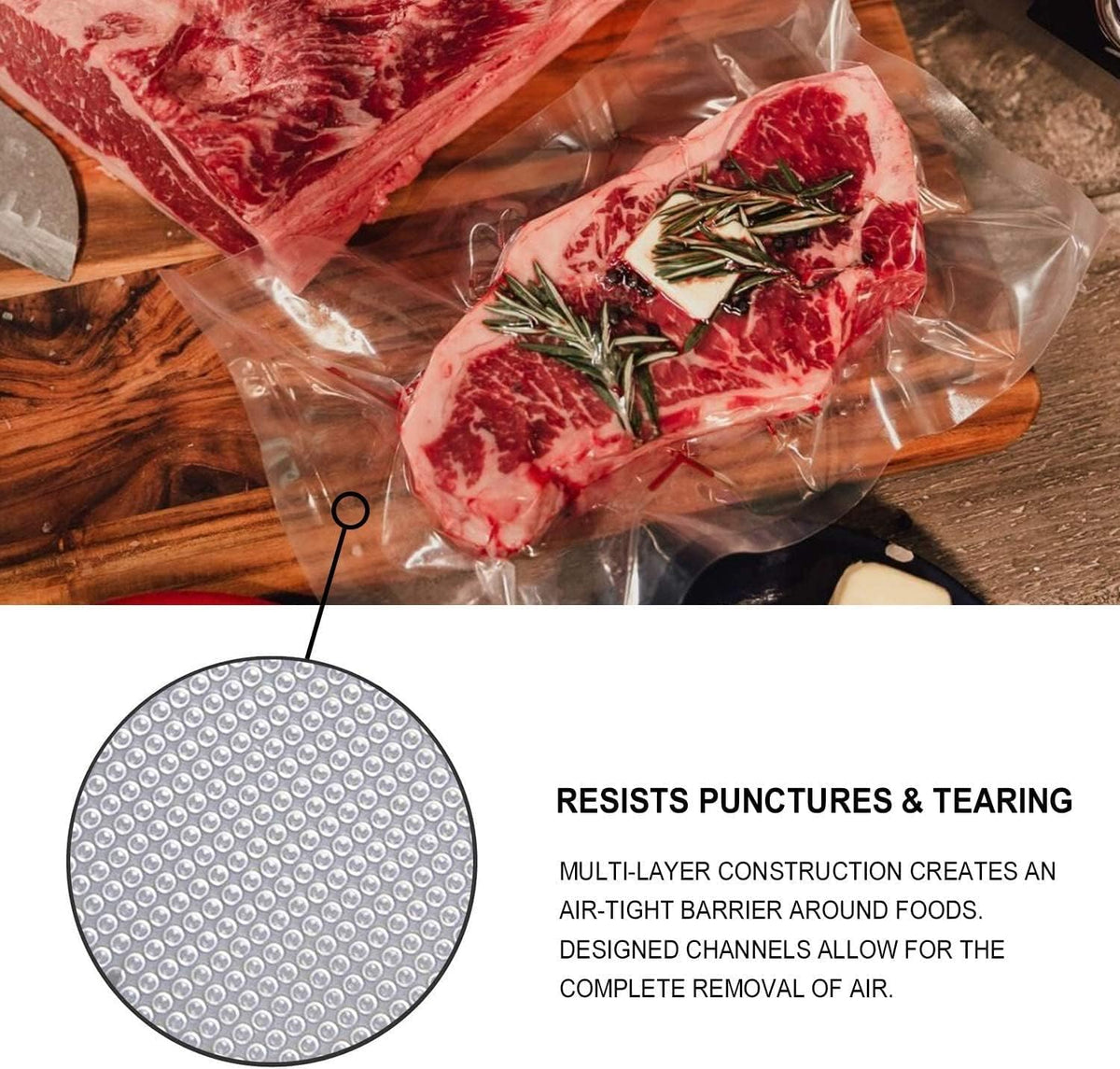Geniusidea Food Saver Vacuum Sealer Bags 11" x 25'ft 4 Rolls
