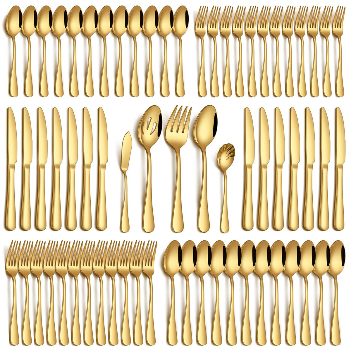 20 Piece Black Silverware Set, Stainless Steel Flatware Set for 4 Food Grade Novelty Flatware Cutlery Utensil Set Include Knife Fork Spoon Mirror Polished Dishwasher Safe