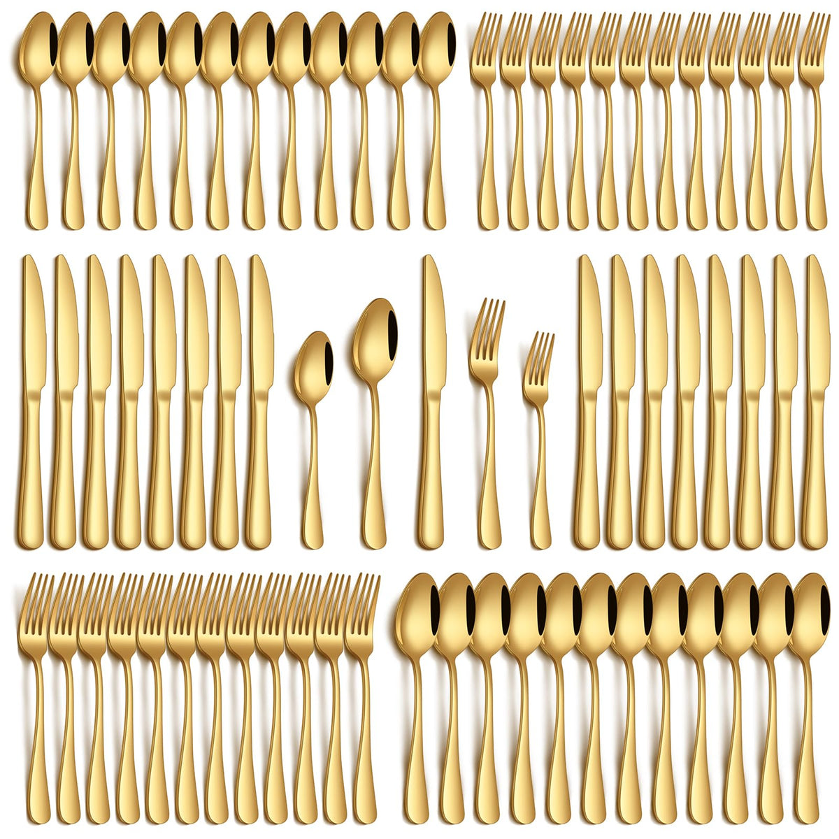 20 Piece Black Silverware Set, Stainless Steel Flatware Set for 4 Food Grade Novelty Flatware Cutlery Utensil Set Include Knife Fork Spoon Mirror Polished Dishwasher Safe
